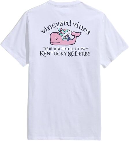 Vineyard Vines Men's Kentucky Derby Short Sleeve Whale & Jockey Pocket Tee in Saudi Arabia