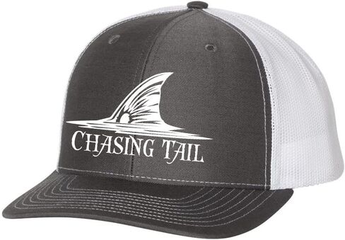 Heritage Pride Chasing Tail Redfish Mens Embroidered Mesh Back Trucker Hat in Saudi Arabia