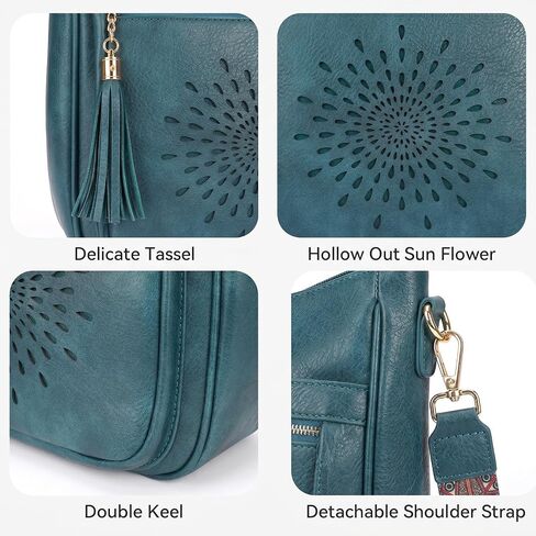 APHISON Medium Crossbody Bags for Women, Women's Cross Body Purse Shoulder Handbags with Tassel in Saudi Arabia