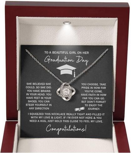 2025 Graduation Gifts for Her | Inspirational Graduation Necklace with Message Card & Gift Box | Jewelry for Women, Daughter, Girlfriend, Sister, Classmate | High School & College Grad Gift in Kuwait