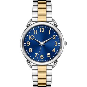Bisley Women Watch Stainless Steel Bracelet with Magnetic Clasp Arabic Numbers Easy to Read Watch in Saudi Arabia