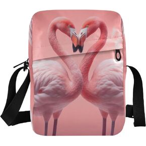 Loveing Flamingo Sling Bag Small Crossbody Purse with Adjustable Strap 6.6×2.5×9.4 IN in Saudi Arabia