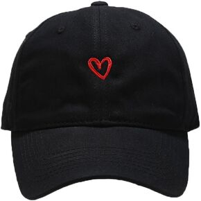 YuMENo Trendy Heart Baseball Cap for Women Men Classic Cotton Low Profile Adjustable Unconstructed Dad Hat in Saudi Arabia