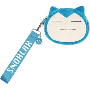 Pokemon Snorlax Plush Zip Around Coin Purse Key Chain Wristlet Pouch 5" With Rubber Charm in Saudi Arabia
