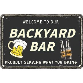 Funny Backyard Signs Outside Bar Decor Outdoor Pool Decor Outdoor Bar Signs Beer Sign Poop Deck Welcome To Our Backyard Bar in Saudi Arabia