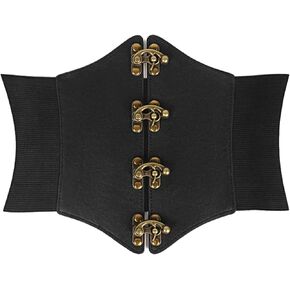Women's Gothic Elastic Waist Belt Retro Wide Waspie Corset Belts for Women in Saudi Arabia
