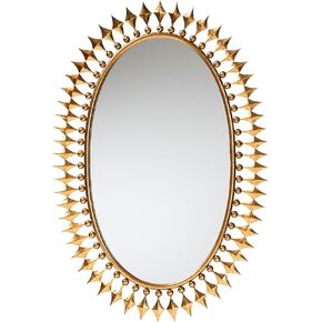 Baxton Studio Rogier Antique Goldleaf Metal Accent Wall Mirror in Saudi Arabia