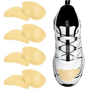 4 Pairs Shoe Filler Inserts, Toe Cushion Fillers, Memory Foam Cushion Loose Shoes to Make Shoes Smaller, Prevent Heel Slipping, Foot Friction and Relieves Pain, Unisex (Beige, One Size in Saudi Arabia