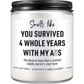 4 Year Anniversary Candle for Him, Her - 4th Anniversary, Gifts for Husband, Wife, Couple, Boyfriend, Girlfriend - Fruit & Flowers 4th Wedding Anniv. Gifts for Men, Women in Saudi Arabia