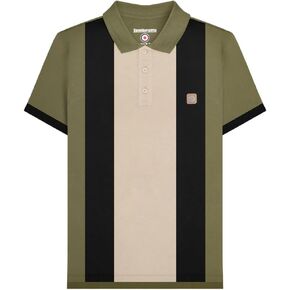 Lambretta Mens Vintage Panel Casual Polo Shirt Top Tee in Saudi Arabia