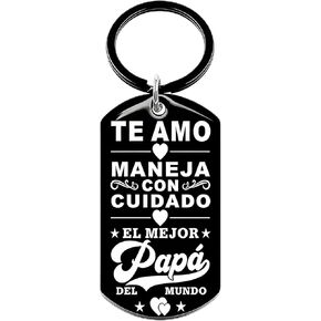 Dad Keychain for Men, Spanish Drive Safe Keychain for Him Dad Gifts for Dads from Daughter, Happy Birthday Men Accessories, Regalos Para Papa for Fathers Day in Saudi Arabia