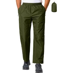 UIQUR Mens Waterproof Pants Rain Over Pant, Lightweight Packable Outdoor Pants for Hiking, Fishing in Saudi Arabia