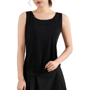 Womens 100% Mulberry Silk Camisole, Premium Knitted Silk Tank Top, Ultra Soft & Breathable, Scoop Neck Basic Cami in Saudi Arabia