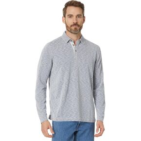Johnston & Murphy Men's Vintage Slub Long-Sleeve Polo in Saudi Arabia