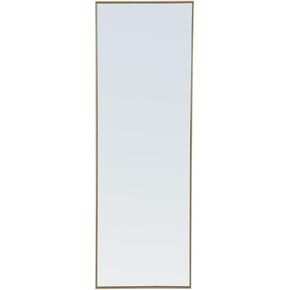 MAKLAINE Modern Rectangle Metal Frame Mirror, 60" x 18", Brass Finish, Vertical/Horizontal Mounting, Clear Beveled Glass, Contemporary Design for Living Room, Bedroom, Entryway, Bathroom, or Office in Saudi Arabia