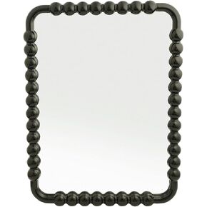 Bloomingville Black Wall Mirror with Resin Frame and Reclaimed Wood Accents in Kuwait