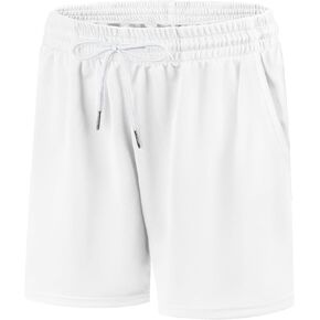 Boys Basketball Shorts Mesh Athletic Soccer Running Sports Shorts Quick Dry Fit Active Gym Shorts with Pockets for Teen Youth White 10-12 Years in Saudi Arabia
