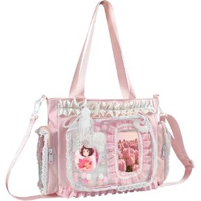 Ita Bag, Kawaii Crossbody Bag, DIY Pin Display Bags with Insert & Cute Accessories, Y2K Style - Shoulder Tote Bags | Personalized in Saudi Arabia