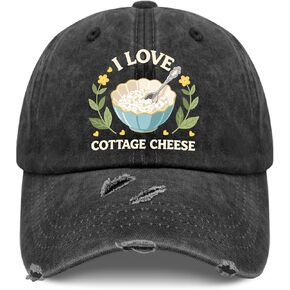 I Loves Cottage Cheese Hats for Womens Cool Washed Distressed Baseball Caps in Kuwait