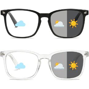 Reading Glasses for Women Men 2 Pack Photochromic Gray Sunglasses Stylish Blue Light Blocking Computer Readers in Saudi Arabia
