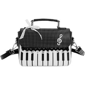 Y2K Jirai Kei Gyaru Piano Purse Women Polka Dot Handbags Shoulder Music Note Cute Bow Bags Cutecore Alt Accessories in Saudi Arabia