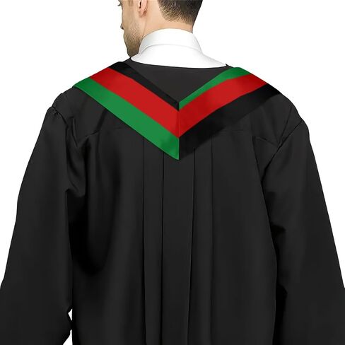وشاح التخرج على شكل حرف V بعلم أفغانستان الأفغاني، وشاح التخرج مزدوج الجوانب، شال التخرج للطلاب الدوليين in Kuwait