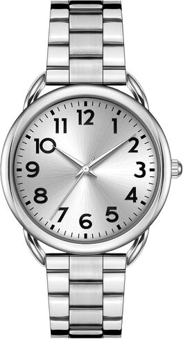 Bisley Women Watch Stainless Steel Bracelet with Magnetic Clasp Arabic Numbers Easy to Read Watch in Saudi Arabia