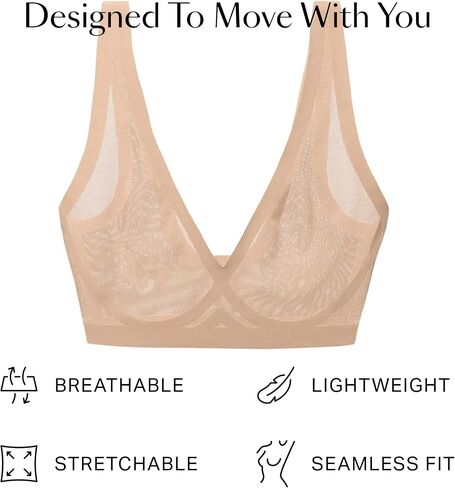 EBY Champagne Mesh Bralette - XLDD in Saudi Arabia