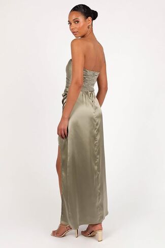 Kara Strapless Maxi Dress - Olive XL in Kuwait