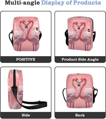 Loveing Flamingo Sling Bag Small Crossbody Purse with Adjustable Strap 6.6×2.5×9.4 IN in Saudi Arabia