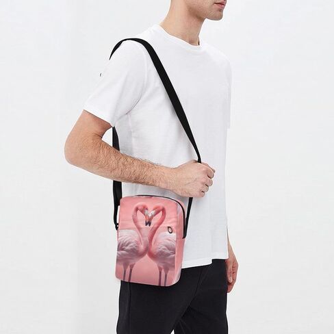 Loveing Flamingo Sling Bag Small Crossbody Purse with Adjustable Strap 6.6×2.5×9.4 IN in Saudi Arabia