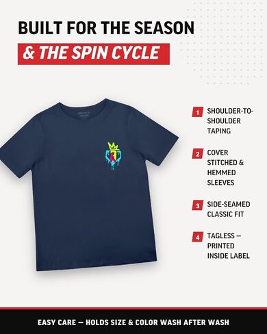 Baseball Lifestyle 101 Graffiti Crown Youth Tee - Navy, Youth Sizes S-XL in Saudi Arabia
