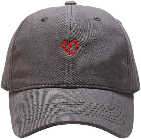 YuMENo Trendy Heart Baseball Cap for Women Men Classic Cotton Low Profile Adjustable Unconstructed Dad Hat in Saudi Arabia