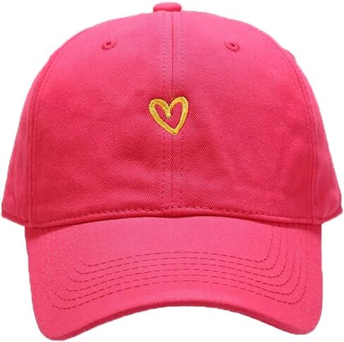 YuMENo Trendy Heart Baseball Cap for Women Men Classic Cotton Low Profile Adjustable Unconstructed Dad Hat in Saudi Arabia