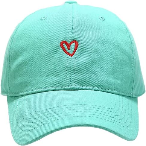 YuMENo Trendy Heart Baseball Cap for Women Men Classic Cotton Low Profile Adjustable Unconstructed Dad Hat in Saudi Arabia