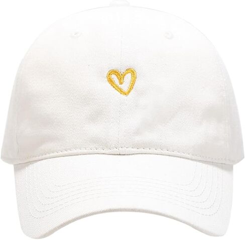 YuMENo Trendy Heart Baseball Cap for Women Men Classic Cotton Low Profile Adjustable Unconstructed Dad Hat in Saudi Arabia