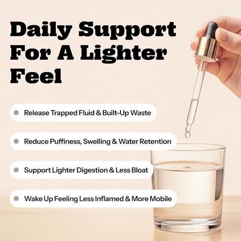 Lymphatic Drainage Drops - Supplement for Lymphatic Support & Detox - 10-in-1 Herbal Blend Cleanse Complex with Burdock, Dandelion, Elderberry - 2 fl oz in Kuwait
