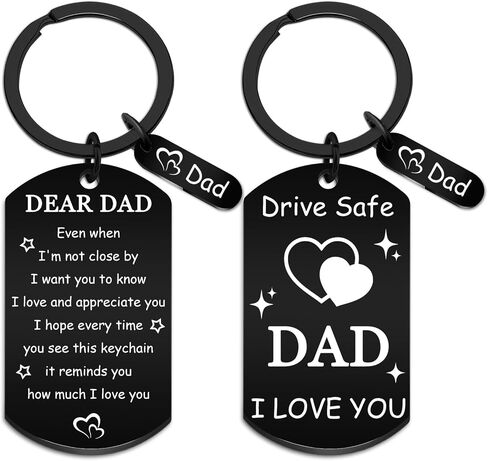 Fathers Day Gift for Dad Drive Safe Keychain Step Dad Fathers Day Gift for Dads from Daughter Best Father Ever Gifts Birthday Anniversary in Saudi Arabia