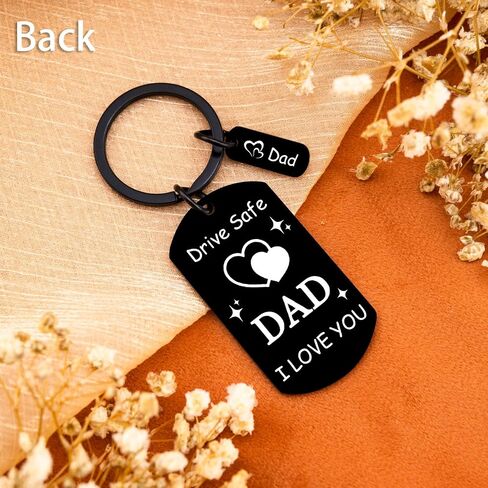 Fathers Day Gift for Dad Drive Safe Keychain Step Dad Fathers Day Gift for Dads from Daughter Best Father Ever Gifts Birthday Anniversary in Saudi Arabia