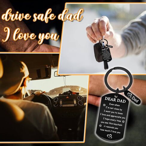 Fathers Day Gift for Dad Drive Safe Keychain Step Dad Fathers Day Gift for Dads from Daughter Best Father Ever Gifts Birthday Anniversary in Saudi Arabia
