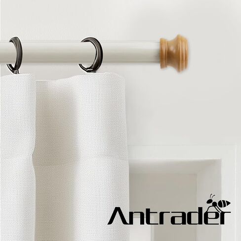 تيجان Antrader لقضبان الستائر، نهائيات قضيب ستارة خشبية مع براغي M5 القياسية، عبوة من 4 قطع (لون خشبي) in Kuwait