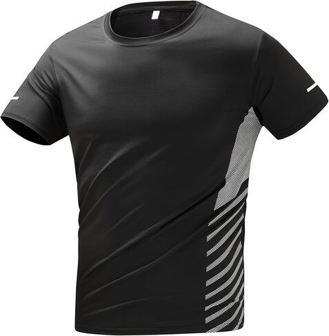 Running Shirts for Men, 3 Pack Dry Fit Athletic T-Shirts, Breathable Quick Wicking Workout Tops in Saudi Arabia