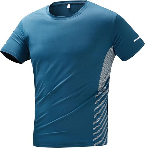 Running Shirts for Men, 3 Pack Dry Fit Athletic T-Shirts, Breathable Quick Wicking Workout Tops in Saudi Arabia