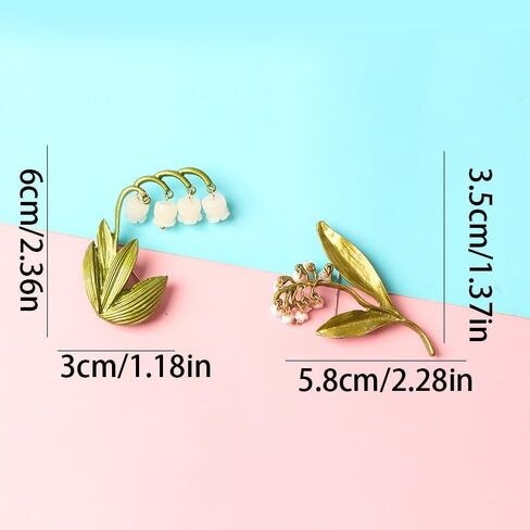 2PCS الجمال الكلاسيكي زهرة الأوركيد دبابيس خمر النباتات تصميم حزب عارضة دبابيس بروش للنساء in Kuwait