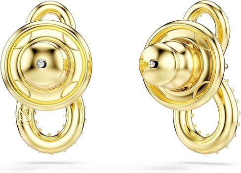 أقراط سواروفسكي Hyperbola، قطع دائري، Pavé، Infinity، بيضاء، مطلية بالذهب in Kuwait