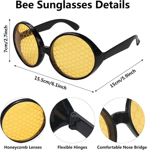 Bee Wings, Bee Antenna Headband and Glasses, Bumble Bee Costume for Women, Halloween Bees Costume Outfit Accessories for Adults in Saudi Arabia