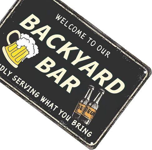 Funny Backyard Signs Outside Bar Decor Outdoor Pool Decor Outdoor Bar Signs Beer Sign Poop Deck Welcome To Our Backyard Bar in Saudi Arabia