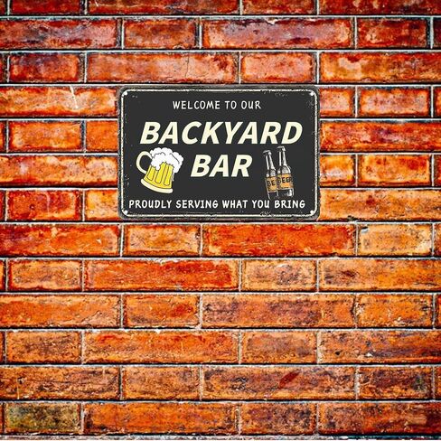 Funny Backyard Signs Outside Bar Decor Outdoor Pool Decor Outdoor Bar Signs Beer Sign Poop Deck Welcome To Our Backyard Bar in Saudi Arabia