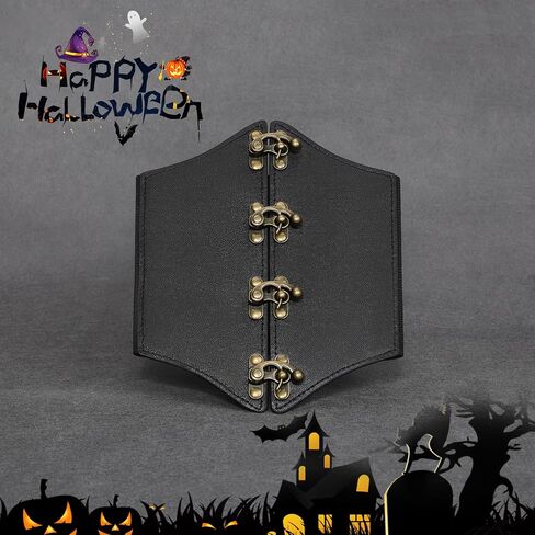 Women's Gothic Elastic Waist Belt Retro Wide Waspie Corset Belts for Women in Saudi Arabia