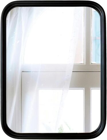Rounded Rectangle Wall Mirror, Metal Frame Decorative Mirror for Wall, Minimalist Modern Accent Mirror for Bathroom Bedroom Entryway (12 x 16 Inch) in Saudi Arabia